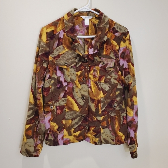 Christopher and banks Womens Multicolor 4 Pockets  jacket size M - Picture 2 of 12